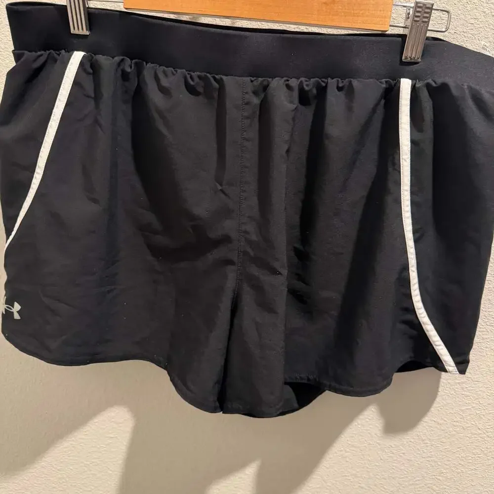 Under Armour Women's Fly-By 2.0 Running Shorts Black XL - Picture 1 of 4